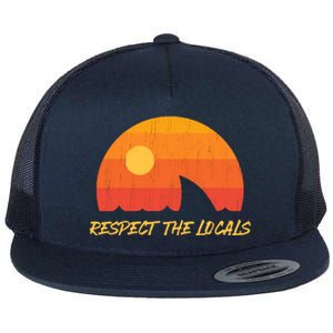 Respect The Locals ✅ Shark Week Flat Bill Trucker Hat