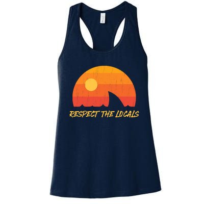 Respect The Locals ✅ Shark Week Women's Racerback Tank