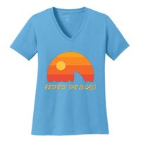 Respect The Locals ✅ Shark Week Women's V-Neck T-Shirt