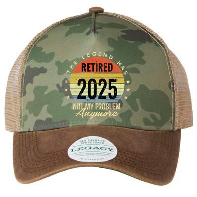 Retro The Legend Has Retired 2025 Not My Problem Anymore Legacy Tie Dye Trucker Hat