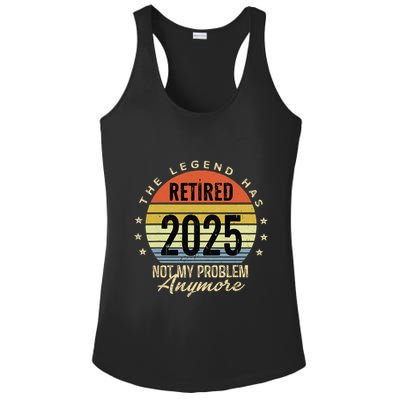 Retro The Legend Has Retired 2025 Not My Problem Anymore Ladies PosiCharge Competitor Racerback Tank