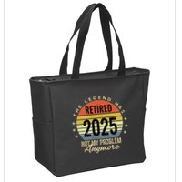 Retro The Legend Has Retired 2025 Not My Problem Anymore Zip Tote Bag