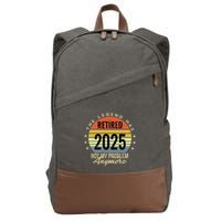 Retro The Legend Has Retired 2025 Not My Problem Anymore Cotton Canvas Backpack