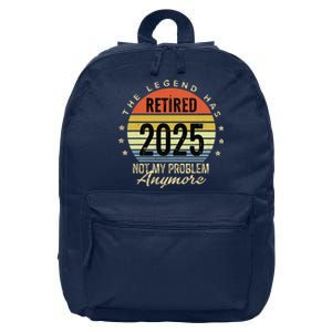 Retro The Legend Has Retired 2025 Not My Problem Anymore 16 in Basic Backpack