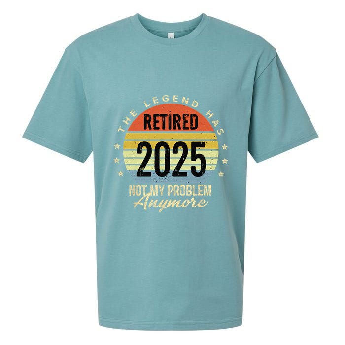 Retro The Legend Has Retired 2025 Not My Problem Anymore Sueded Cloud Jersey T-Shirt
