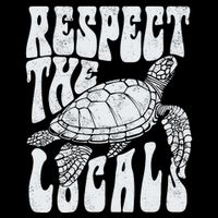 Respect The Locals Ocean Turtle Drawstring Bag
