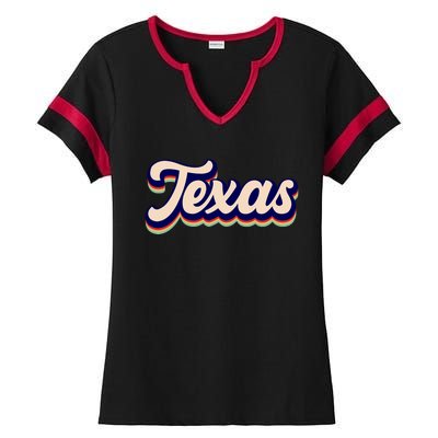 Retro Texas Logo Ladies Halftime Notch Neck Tee