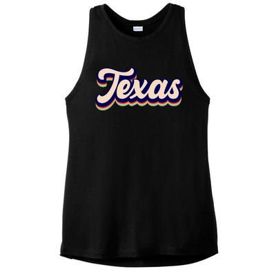 Retro Texas Logo Ladies PosiCharge Tri-Blend Wicking Tank