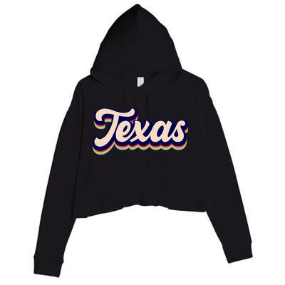 Retro Texas Logo Crop Fleece Hoodie
