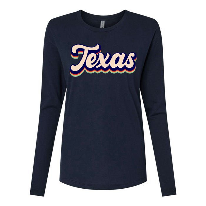 Retro Texas Logo Womens Cotton Relaxed Long Sleeve T-Shirt