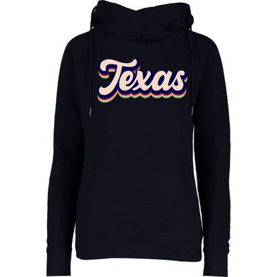 Retro Texas Logo Womens Funnel Neck Pullover Hood