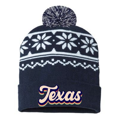 Retro Texas Logo USA-Made Snowflake Beanie