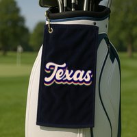 Retro Texas Logo Golf Towel