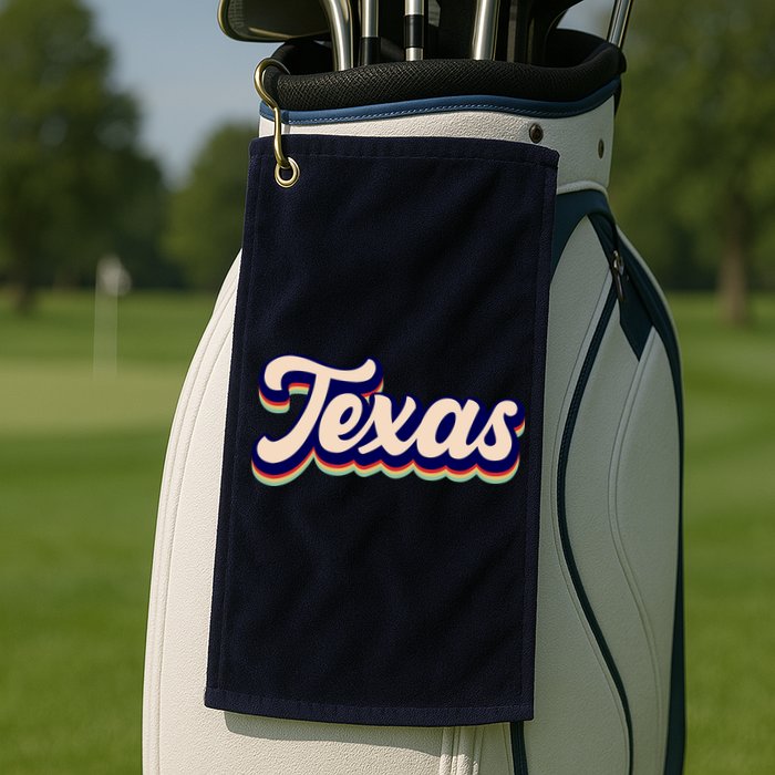 Retro Texas Logo Golf Towel