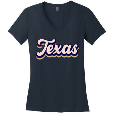 Retro Texas Logo Women's V-Neck T-Shirt