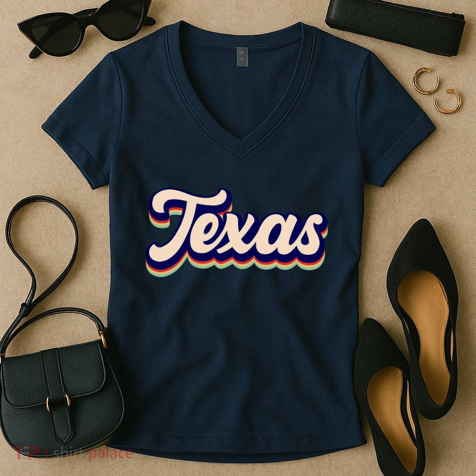 Retro Texas Logo Women's V-Neck T-Shirt