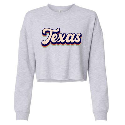 Retro Texas Logo Cropped Pullover Crew