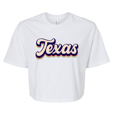 Retro Texas Logo Bella+Canvas Jersey Crop Tee