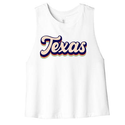 Retro Texas Logo Women's Racerback Cropped Tank