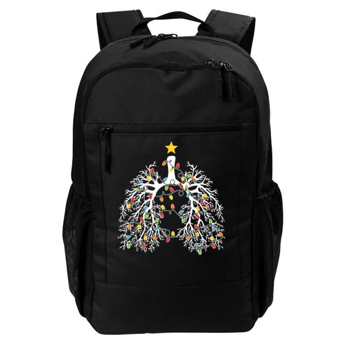 Respiratory Therapist Lung Christmas Light Daily Commute Backpack