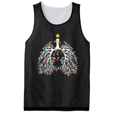 Respiratory Therapist Lung Christmas Light Mesh Reversible Basketball Jersey Tank