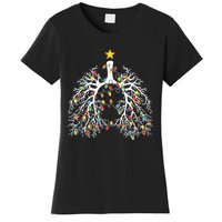 Respiratory Therapist Lung Christmas Light Women's T-Shirt