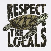 Respect The Locals: Ecofriendly Beach Vibes For Nature Lovers Full-Length Apron With Pockets