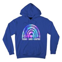 Rainbow Teach Love And Inspire Back To School Teacher Lovers Gift Hoodie