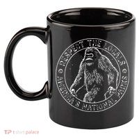 Respect The Locals Bigfoot Sasquatch American National Parks 11oz C Handle Ceramic Mug