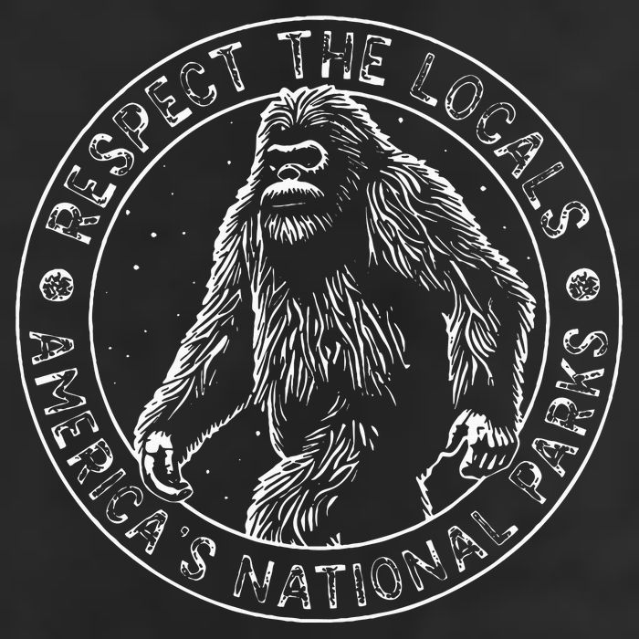 Respect The Locals Bigfoot Sasquatch American National Parks 25L Jumbo Tote
