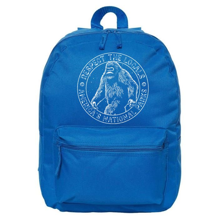 Respect The Locals Bigfoot Sasquatch American National Parks 16 in Basic Backpack
