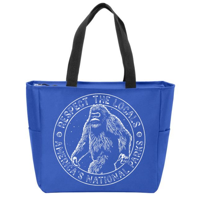 Respect The Locals Bigfoot Sasquatch American National Parks Zip Tote Bag