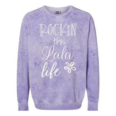 Rockin This Lala Life Special Grandma Grandmother Colorblast Crewneck Sweatshirt