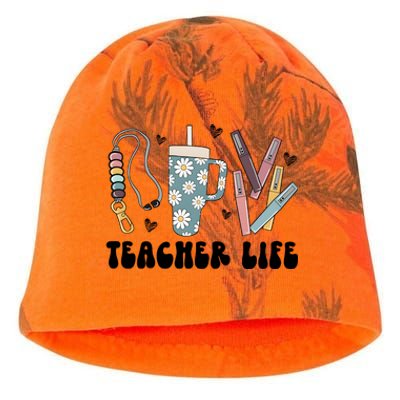 Retro Teacher LifeBoho Teacher Checkered Teacher Kati - Camo Knit Beanie