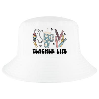 Retro Teacher LifeBoho Teacher Checkered Teacher Cool Comfort Performance Bucket Hat