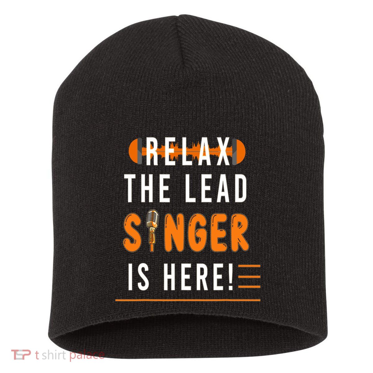 Relax The Lead Singer Is Here / Singing Music Songwriter Tee Short Acrylic Beanie