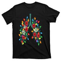 Respiratory Therapy Lung Christmas Light Therapist Funny RN T-Shirt