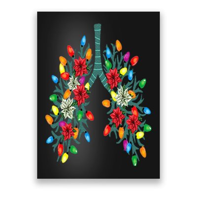 Respiratory Therapy Lung Christmas Light Therapist Funny RN Poster