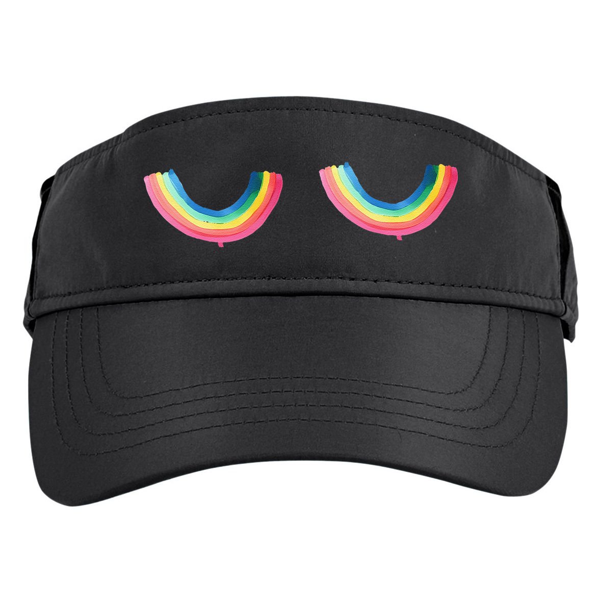 Rainbow Titt.Ies Lgbt Queer Adult Drive Performance Visor