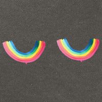 Rainbow Titt.Ies Lgbt Queer Cotton Canvas Backpack