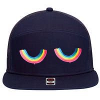 Rainbow Titt.Ies Lgbt Queer 7 Panel Mesh Trucker Snapback Hat