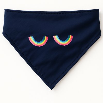 Rainbow Titt.Ies Lgbt Queer USA-Made Doggie Bandana