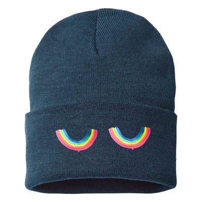 Rainbow Titt.Ies Lgbt Queer Sustainable Knit Beanie