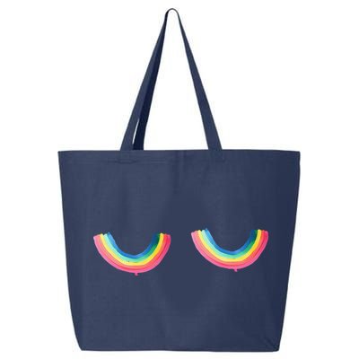 Rainbow Titt.Ies Lgbt Queer 25L Jumbo Tote