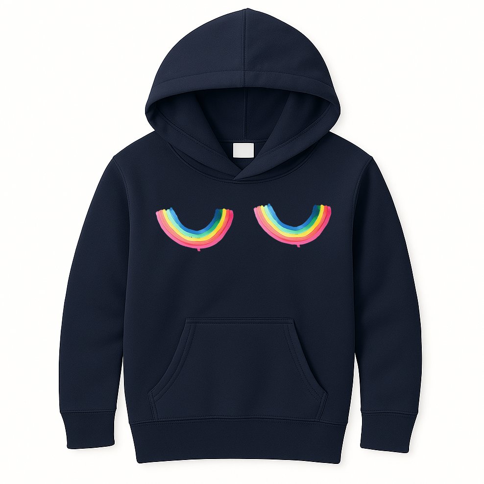 Rainbow Titt.Ies Lgbt Queer Kids Hoodie
