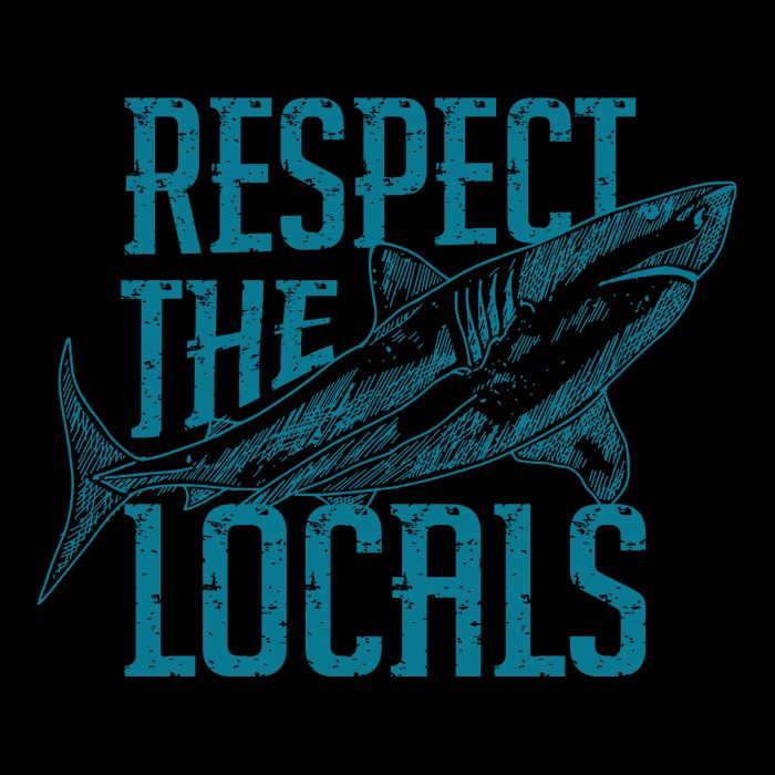 Respect The Locals Shark Gifts 16 in Basic Backpack