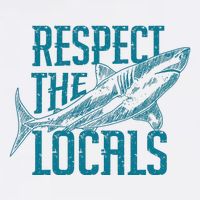 Respect The Locals Shark Gifts Adult Drive Performance Visor