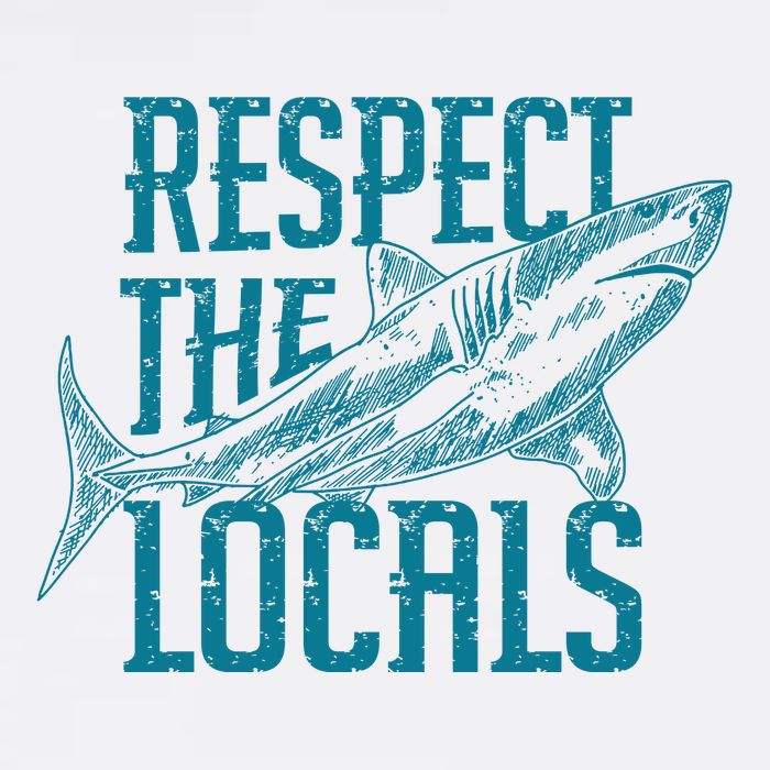 Respect The Locals Shark Gifts Adult Drive Performance Visor