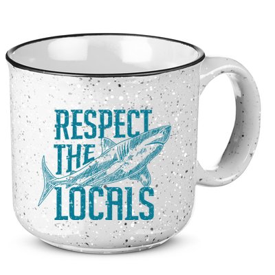 Respect The Locals Shark Gifts 15oz Campfire Ceramic Mug
