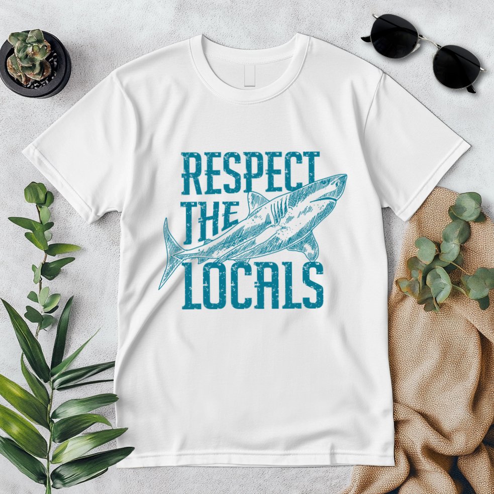 Respect The Locals Shark Gifts Premium T-Shirt
